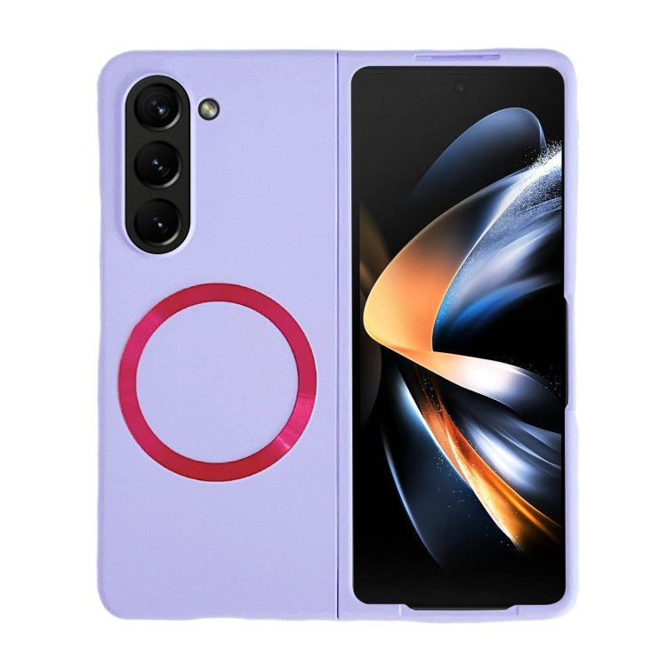 For Samsung Galaxy Z Fold5 Skin Feel Magsafe Magnetic Shockproof PC Phone Case(Purple) - Galaxy Z Fold5 Cases by PMC TechLife | Online Shopping South Africa | PMC TechLife