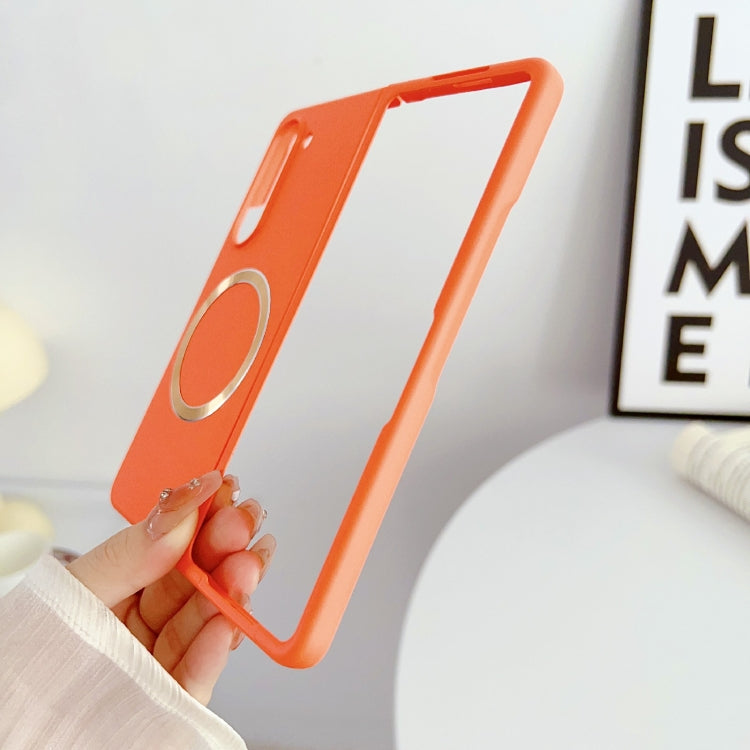 For Samsung Galaxy Z Fold5 Skin Feel Magsafe Magnetic Shockproof PC Phone Case(Orange) - Galaxy Z Fold5 Cases by PMC TechLife | Online Shopping South Africa | PMC TechLife | Buy Now Pay Later Mobicred