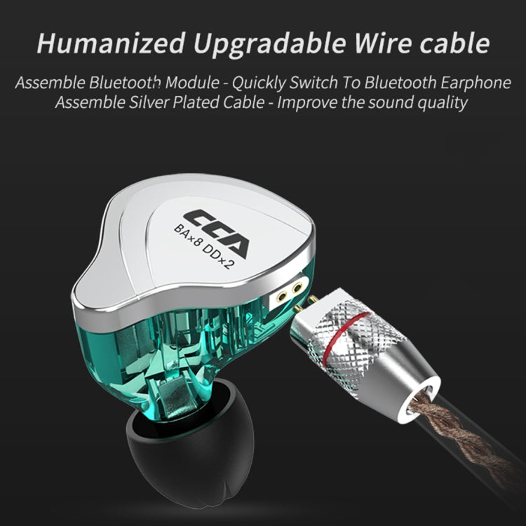 CCA CCA-C10 3.5mm Gold Plated Plug Ten Unit Hybrid Wire-controlled In-ear Earphone, Type:without Mic(Streamer Purple) - free shipping - PMC TechLife - Order now!