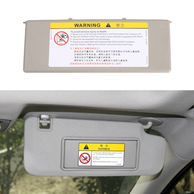 For Peugeot 308 2010-2022 Left-hand Drive Car Sun Visor Makeup Mirror Cover 98177070(Grey) - Sunglasses & Glasses Clips by PMC TechLife | Online Shopping South Africa | PMC TechLife | Buy Now Pay Later Mobicred