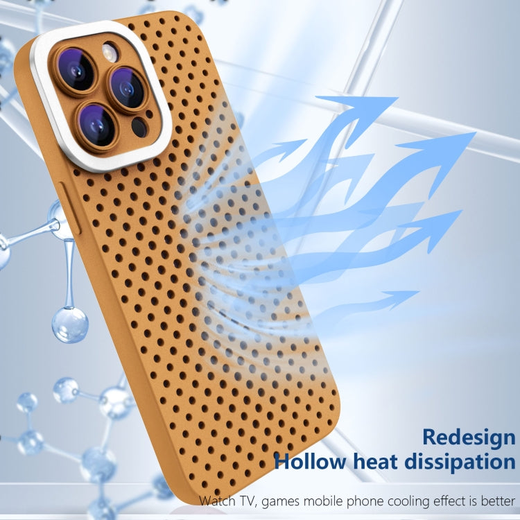 For iPhone 14 Plus Hollow Heat Dissipation TPU Phone Case(Brown) - free shipping - PMC TechLife - Order now!
