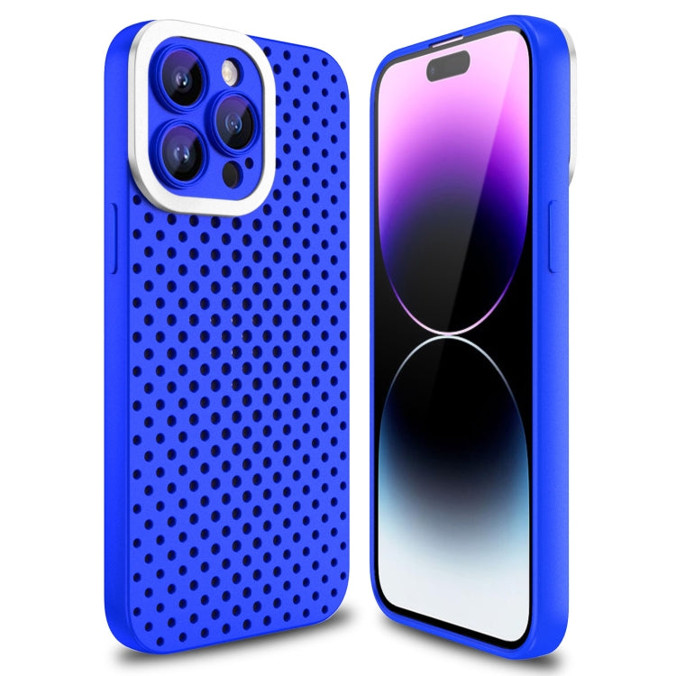 For iPhone 14 Pro Hollow Heat Dissipation TPU Phone Case(Blue) - free shipping - PMC TechLife - Order now!
