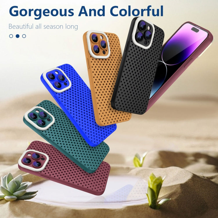 For iPhone 14 Pro Hollow Heat Dissipation TPU Phone Case(Blue) - free shipping - PMC TechLife - Order now!