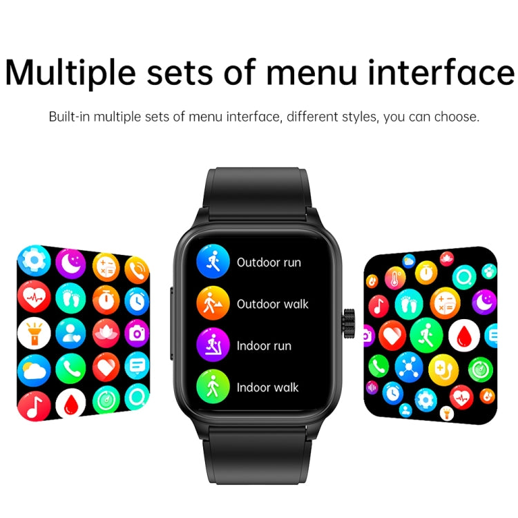 ET540 1.91 inch IP67 Waterproof Silicone Band Smart Watch, Support ECG / Non-invasive Blood Glucose Measurement(Black) - Smart Watches by PMC TechLife | Online Shopping South Africa | PMC TechLife