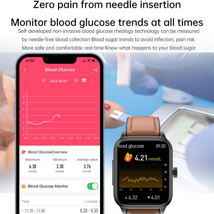 ET540 1.91 inch IP67 Waterproof Silicone Band Smart Watch, Support ECG / Non-invasive Blood Glucose Measurement(Black) - Smart Watches by PMC TechLife | Online Shopping South Africa | PMC TechLife