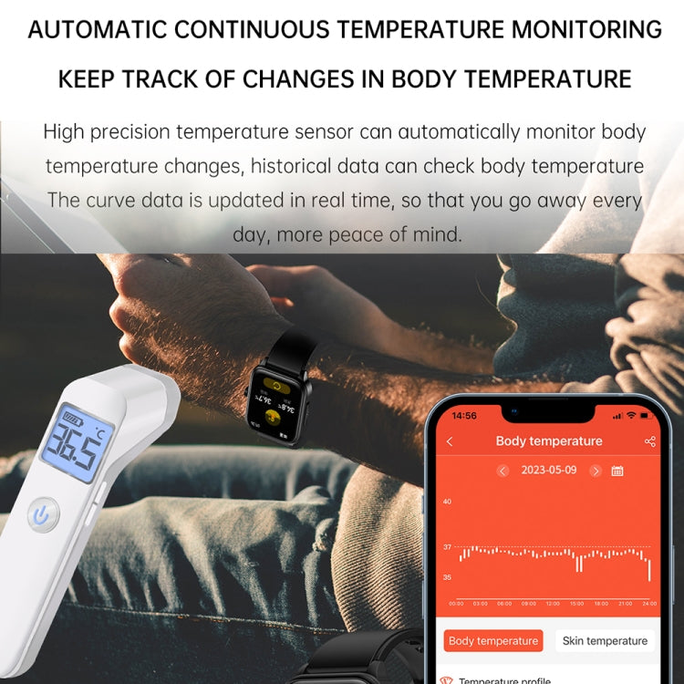 ET540 1.91 inch IP67 Waterproof Silicone Band Smart Watch, Support ECG / Non-invasive Blood Glucose Measurement(Black) - Smart Watches by PMC TechLife | Online Shopping South Africa | PMC TechLife