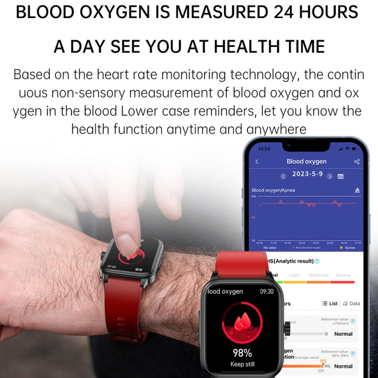 ET540 1.91 inch IP67 Waterproof Silicone Band Smart Watch, Support ECG / Non-invasive Blood Glucose Measurement(Black) - Smart Watches by PMC TechLife | Online Shopping South Africa | PMC TechLife