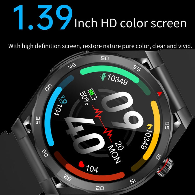 ET450 1.39 inch IP67 Waterproof Silicone Band Smart Watch, Support ECG / Non-invasive Blood Glucose Measurement(Red) - Smart Watches by PMC TechLife | Online Shopping South Africa | PMC TechLife