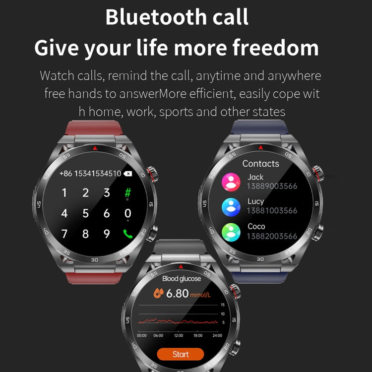 ET450 1.39 inch IP67 Waterproof Silicone Band Smart Watch, Support ECG / Non-invasive Blood Glucose Measurement(Black) - Smart Watches by PMC TechLife | Online Shopping South Africa | PMC TechLife