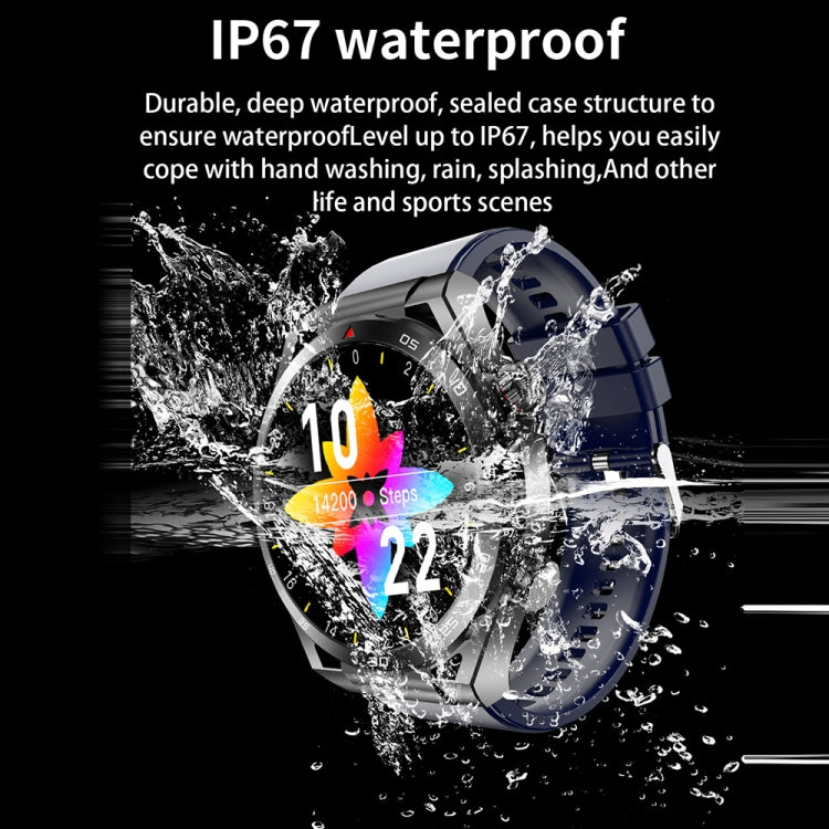 ET450 1.39 inch IP67 Waterproof Silicone Band Smart Watch, Support ECG / Non-invasive Blood Glucose Measurement(Black) - Smart Watches by PMC TechLife | Online Shopping South Africa | PMC TechLife