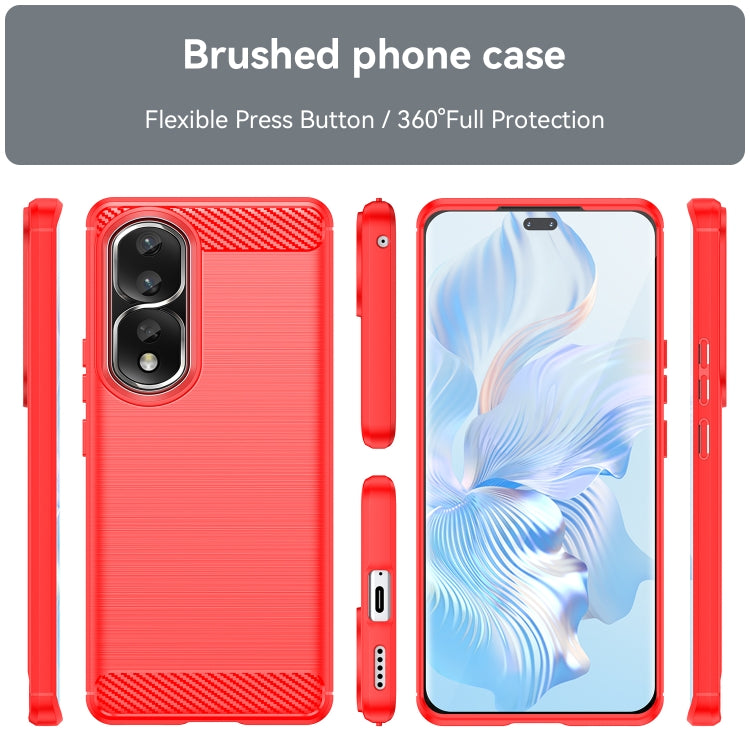 For Honor 90 Pro Brushed Texture Carbon Fiber TPU Phone Case(Red) - free shipping - PMC TechLife - Order now!