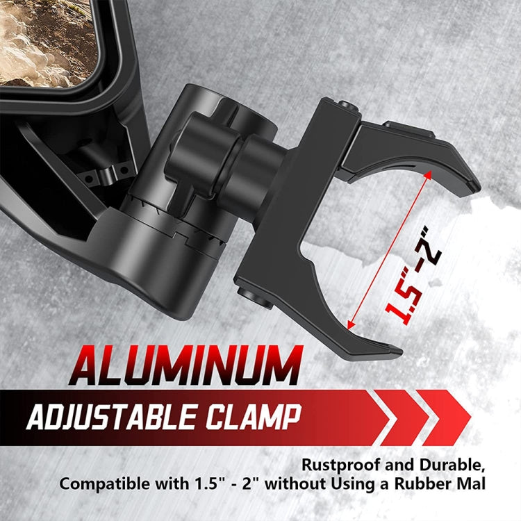 For Can-Am BRP UTV Maverick X3 Off-Road Vehicle Rearview Mirror, Model:UTV-17B Upgrade - Convex Mirror & Accessories by PMC TechLife | Online Shopping South Africa | PMC TechLife