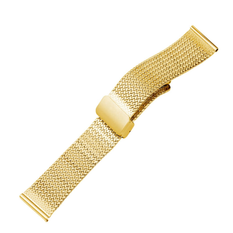 For Apple Watch 8 45mm  Magnetic Buckle Herringbone Mesh Metal Watch Band(Gold) - Watch Bands by PMC TechLife | Online Shopping South Africa | PMC TechLife