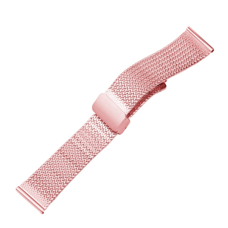 For Apple Watch SE 2022 40mm Magnetic Buckle Herringbone Mesh Metal Watch Band(Pink) - Watch Bands by PMC TechLife | Online Shopping South Africa | PMC TechLife