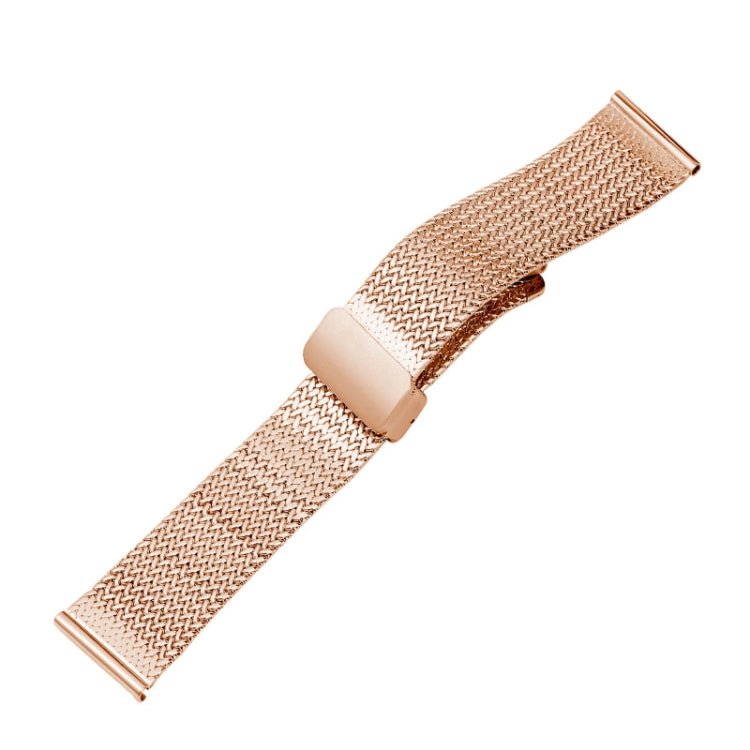 For Apple Watch 7 41mm Magnetic Buckle Herringbone Mesh Metal Watch Band(Rose Gold) - Watch Bands by PMC TechLife | Online Shopping South Africa | PMC TechLife
