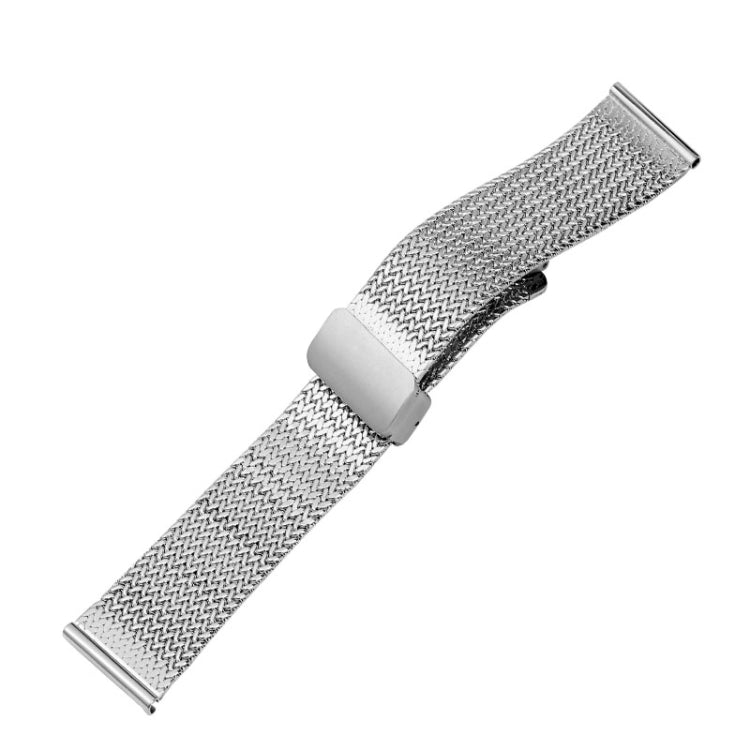 For Apple Watch 5 40mm Magnetic Buckle Herringbone Mesh Metal Watch Band(Silver) - Watch Bands by PMC TechLife | Online Shopping South Africa | PMC TechLife