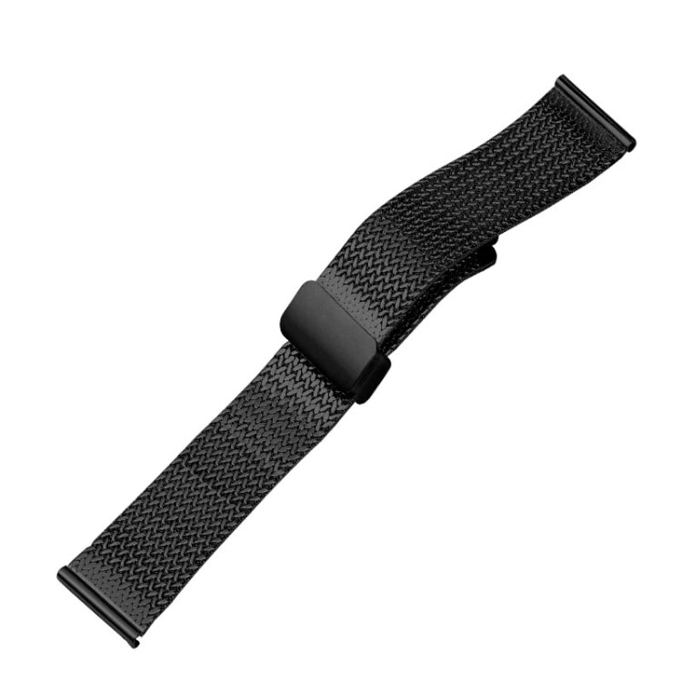 For Apple Watch 5 40mm Magnetic Buckle Herringbone Mesh Metal Watch Band(Black) - Watch Bands by PMC TechLife | Online Shopping South Africa | PMC TechLife