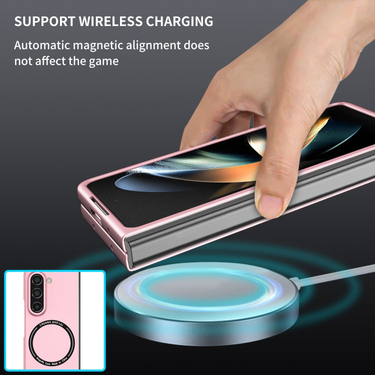 For Samsung Galaxy Z Fold5 Magsafe Magnetic Folding PC Phone Case(Pink) - Galaxy Z Fold5 Cases by PMC TechLife | Online Shopping South Africa | PMC TechLife