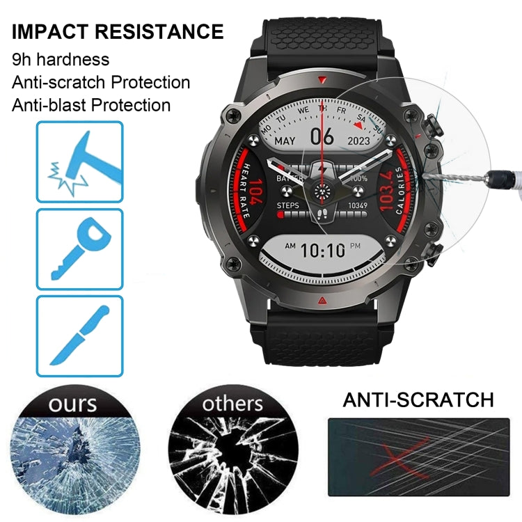 For Zeblaze Vibe 7 Lite 10pcs 0.26mm 2.5D 9H Tempered Glass Film Watch Screen Protector - Screen Protector by PMC TechLife | Online Shopping South Africa | PMC TechLife