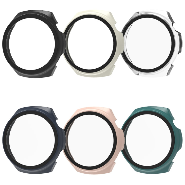 For Huawei Watch 4 Tempered Film + PC Integrated Watch Protective Case(Pink) - Watch Cases by PMC TechLife | Online Shopping South Africa | PMC TechLife