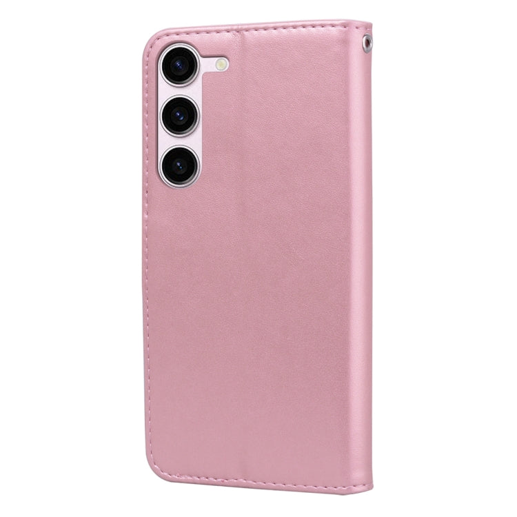 For Samsung Galaxy S23+ 5G Rose Embossed Flip PU Leather Phone Case(Rose Gold) - free shipping - PMC TechLife - Order now!