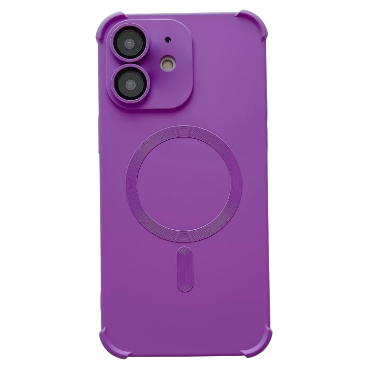 For iPhone 12 Four Corner Shockproof Skin Feel MagSafe Magnetic Phone Case(Purple) - free shipping - PMC TechLife - Order now!