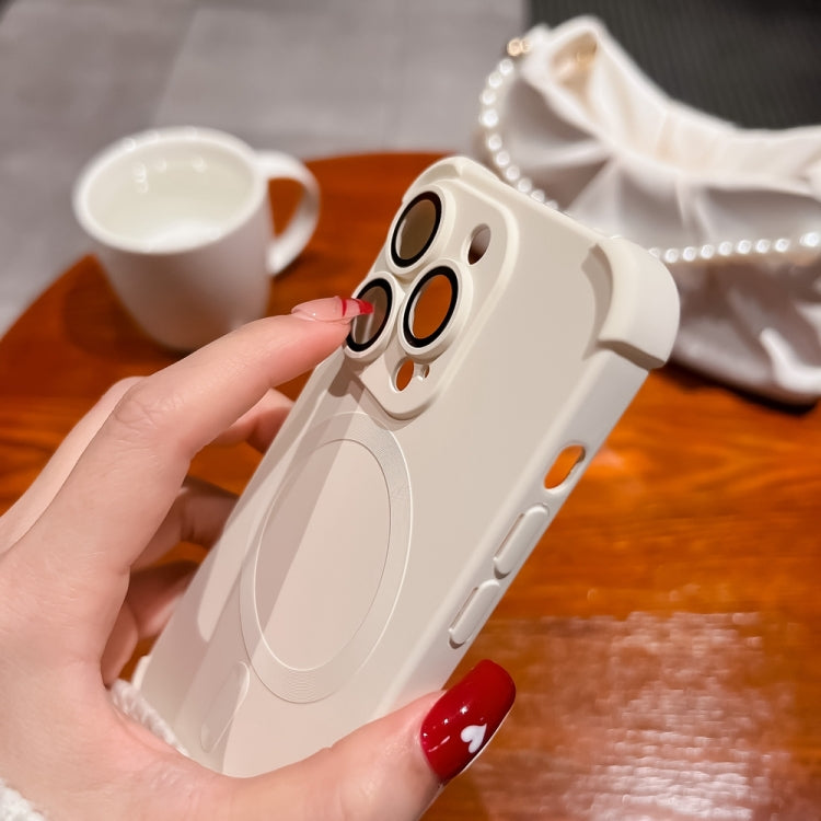 For iPhone 12 Pro Max Four Corner Shockproof Skin Feel MagSafe Magnetic Phone Case(White) - free shipping - PMC TechLife - Order now!