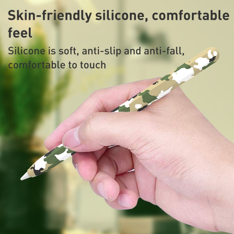 For Apple Pencil 1 LOVE MEI Camouflage Silicone Protective Pen Case(Grey) - Pencil Accessories by LOVE MEI | Online Shopping South Africa | PMC TechLife