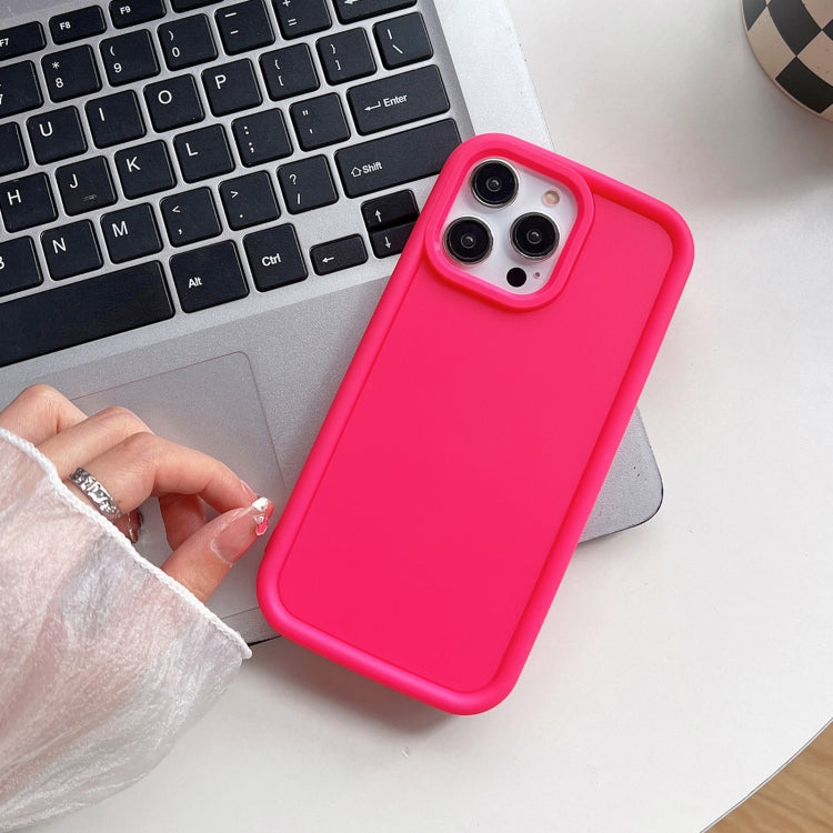 For iPhone 14 Pro Shockproof Frame Frosted TPU Phone Case(Rose Red) - free shipping - PMC TechLife - Order now!