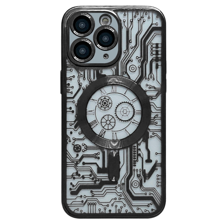 For iPhone 11 Pro Electroplated Circuit Board Pattern MagSafe Phone Case(Black) - free shipping - PMC TechLife - Order now!