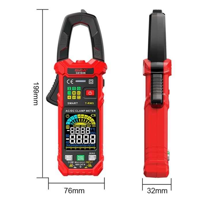 GVDA GD168B Digital Clamp Multimeter Supports DC - free shipping - PMC TechLife - Order now!