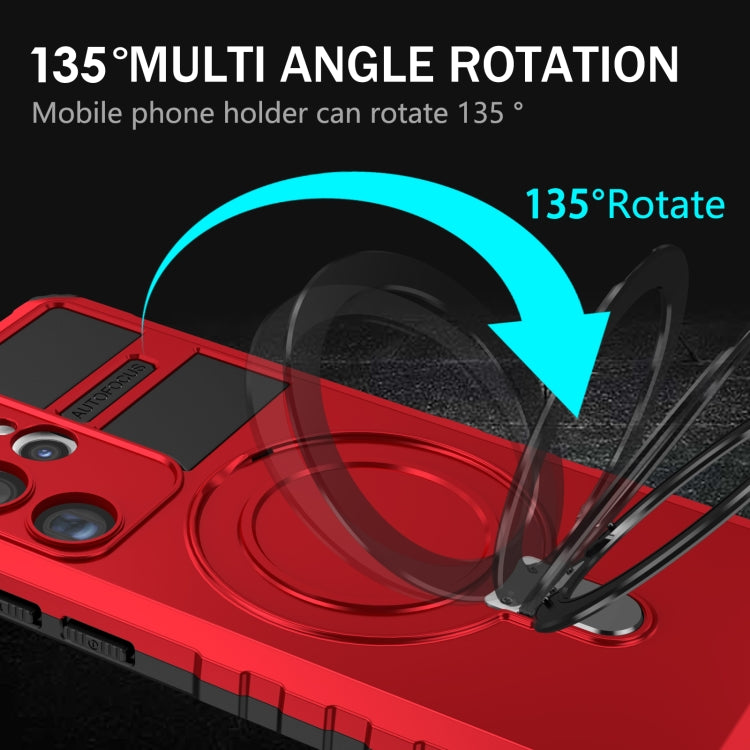 For Samsung Galaxy S23 Ultra 5G MagSafe Magnetic Holder Phone Case(Red) - Galaxy S23 Ultra 5G Cases by PMC TechLife | Online Shopping South Africa | PMC TechLife