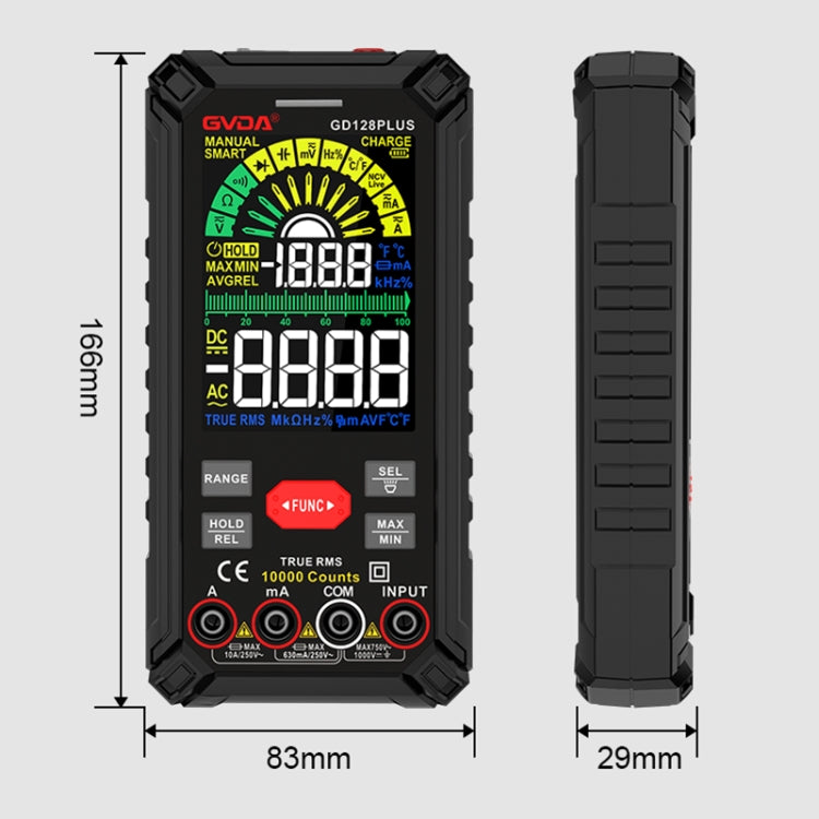 GVDA GD128PLUS Intelligent High Precision Automatic Digital Multimeter - free shipping - PMC TechLife - Order now!