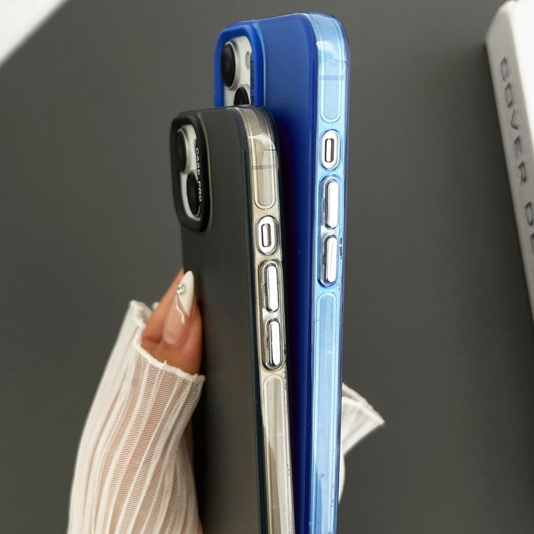 For iPhone 14 Plus Semi Transparent Frosted PC Phone Case(Blue) - free shipping - PMC TechLife - Order now!