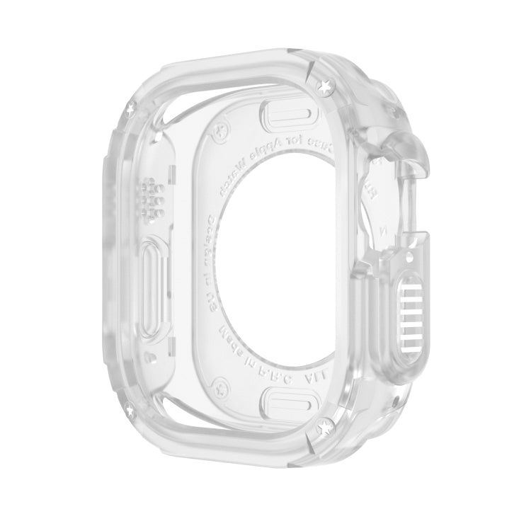 For Apple Watch Ultra 49mm 2-in-1 PC Hybrid TPU Armor Watch Case(Transparent) - Watch Cases by PMC TechLife | Online Shopping South Africa | PMC TechLife