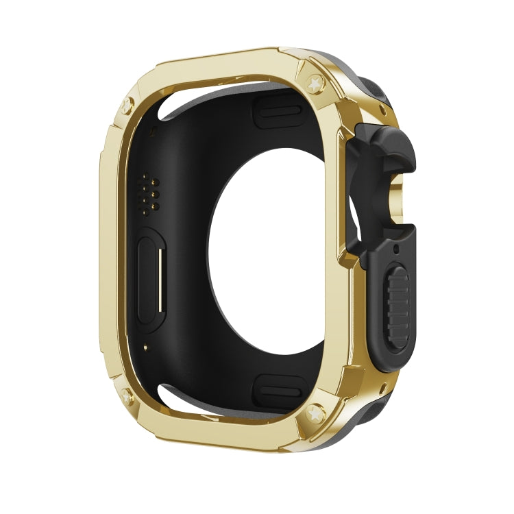 For Apple Watch Ultra 49mm 2-in-1 PC Hybrid TPU Armor Watch Case(Gold) - Watch Cases by PMC TechLife | Online Shopping South Africa | PMC TechLife
