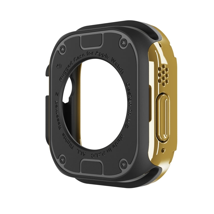 For Apple Watch Ultra 49mm 2-in-1 PC Hybrid TPU Armor Watch Case(Gold) - Watch Cases by PMC TechLife | Online Shopping South Africa | PMC TechLife