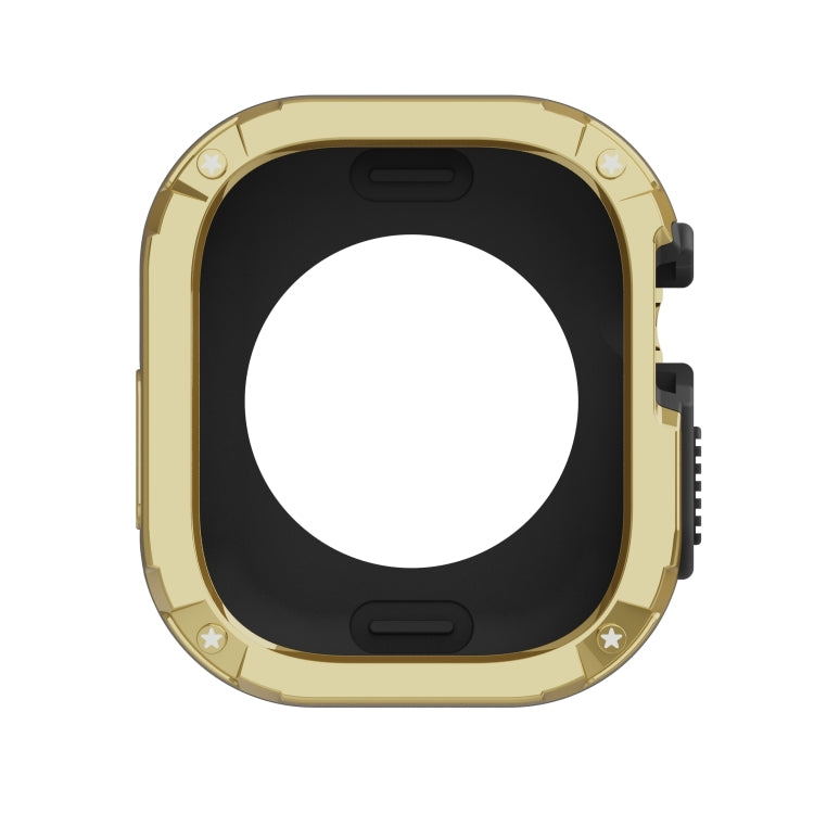 For Apple Watch Ultra 49mm 2-in-1 PC Hybrid TPU Armor Watch Case(Gold) - Watch Cases by PMC TechLife | Online Shopping South Africa | PMC TechLife