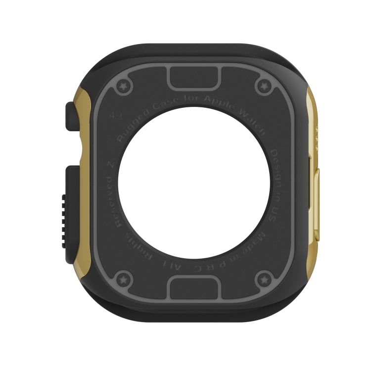 For Apple Watch Ultra 49mm 2-in-1 PC Hybrid TPU Armor Watch Case(Gold) - Watch Cases by PMC TechLife | Online Shopping South Africa | PMC TechLife