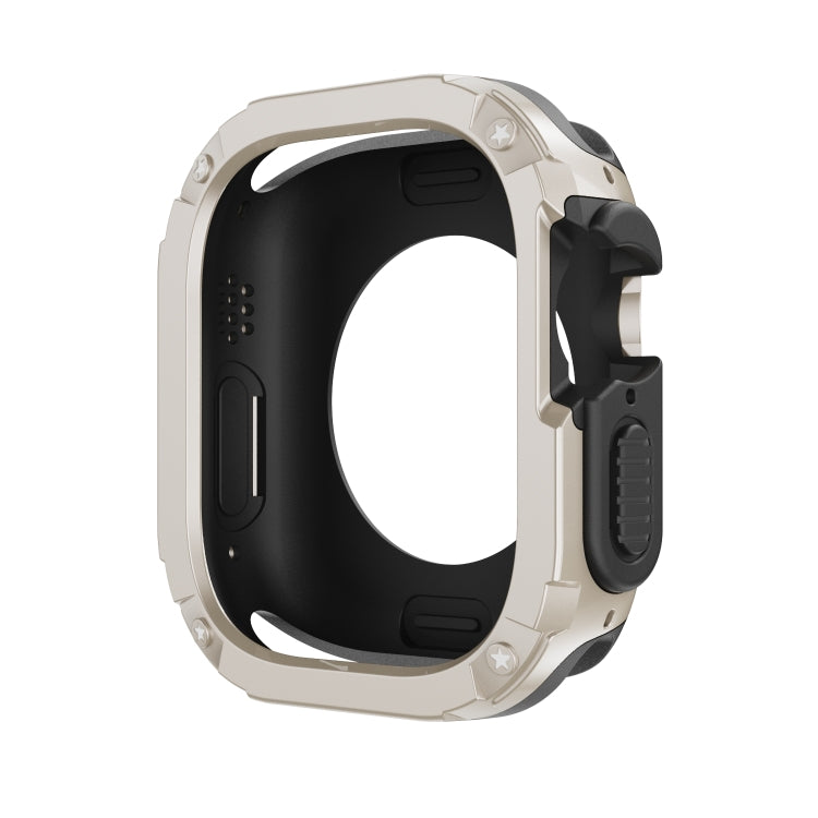 For Apple Watch Ultra 49mm 2-in-1 PC Hybrid TPU Armor Watch Case(Starlight) - Watch Cases by PMC TechLife | Online Shopping South Africa | PMC TechLife