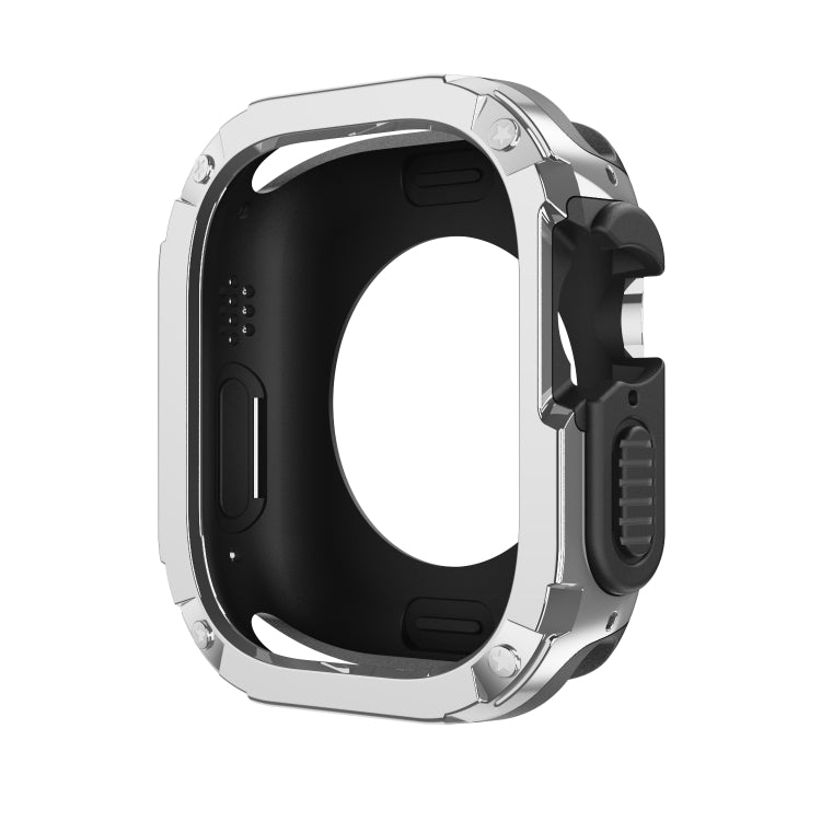 For Apple Watch Ultra 49mm 2-in-1 PC Hybrid TPU Armor Watch Case(Silver Gray) - Watch Cases by PMC TechLife | Online Shopping South Africa | PMC TechLife