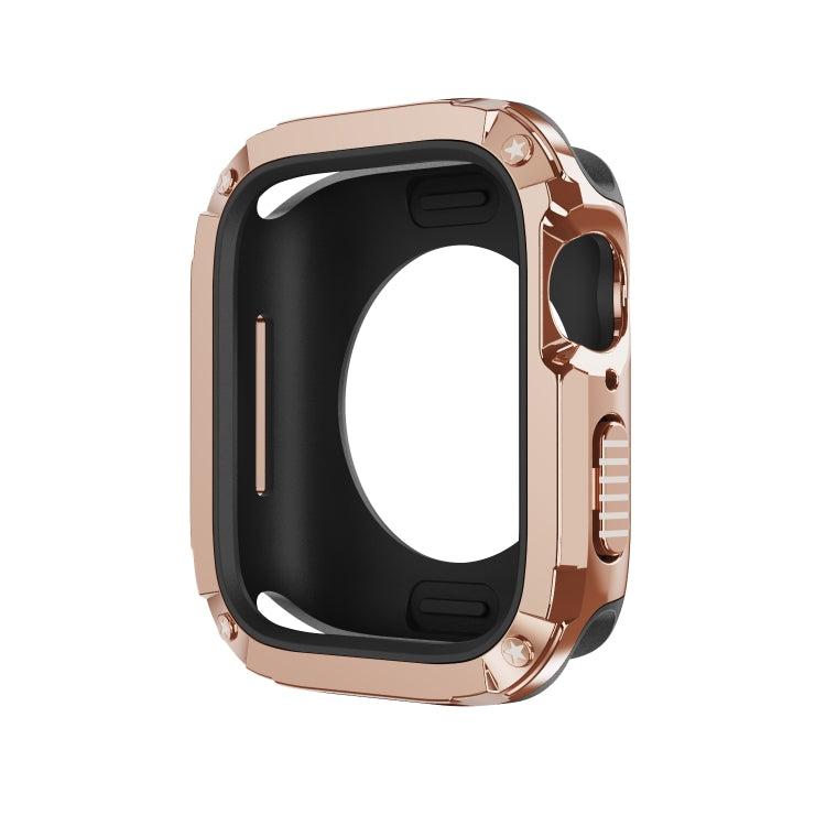 For Apple Watch Series 8 / 7 45mm 2-in-1 PC Hybrid TPU Armor Watch Case(Rose Gold) - Watch Cases by PMC TechLife | Online Shopping South Africa | PMC TechLife