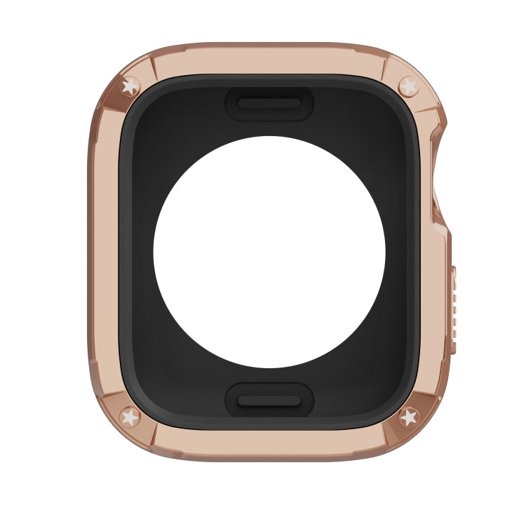 For Apple Watch Series 8 / 7 45mm 2-in-1 PC Hybrid TPU Armor Watch Case(Rose Gold) - Watch Cases by PMC TechLife | Online Shopping South Africa | PMC TechLife