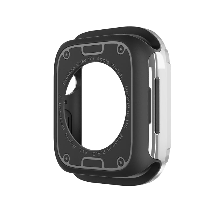 For Apple Watch Series 8 / 7 41mm 2-in-1 PC Hybrid TPU Armor Watch Case(Silver Gray) - Watch Cases by PMC TechLife | Online Shopping South Africa | PMC TechLife