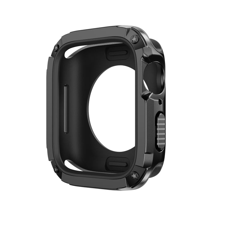 For Apple Watch Series 6 / 5 / 4 / SE 44mm 2-in-1 PC Hybrid TPU Armor Watch Case(Black) - Watch Cases by PMC TechLife | Online Shopping South Africa | PMC TechLife
