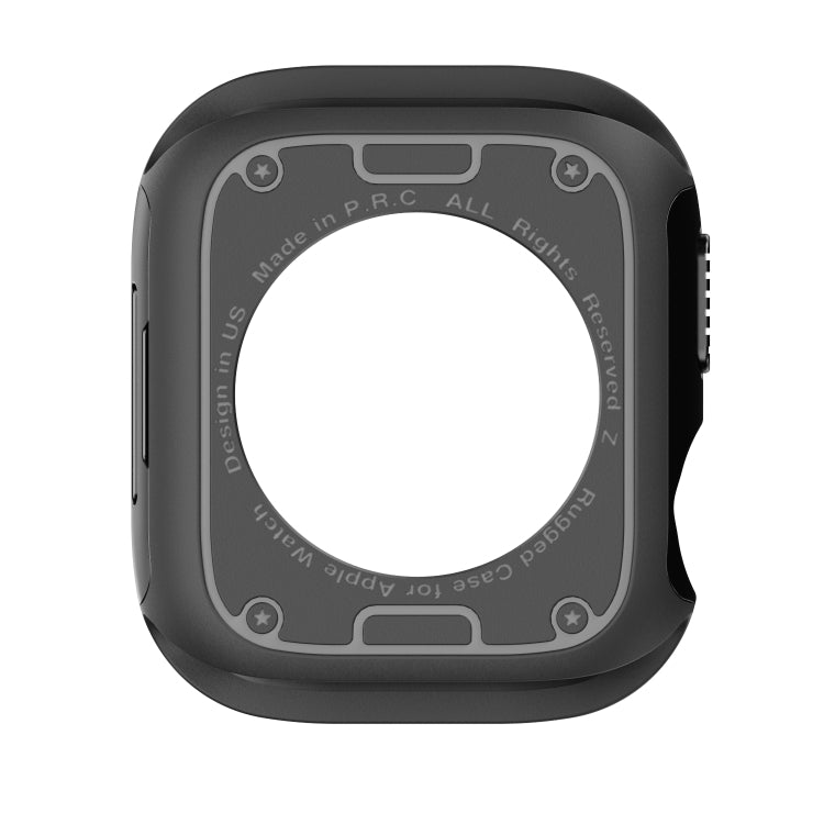 For Apple Watch Series 6 / 5 / 4 / SE 44mm 2-in-1 PC Hybrid TPU Armor Watch Case(Black) - Watch Cases by PMC TechLife | Online Shopping South Africa | PMC TechLife