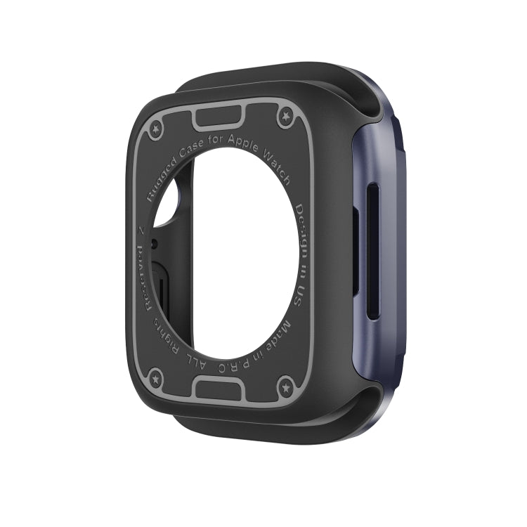 For Apple Watch Series 6 / 5 / 4 / SE 44mm 2-in-1 PC Hybrid TPU Armor Watch Case(Midnight Blue) - Watch Cases by PMC TechLife | Online Shopping South Africa | PMC TechLife