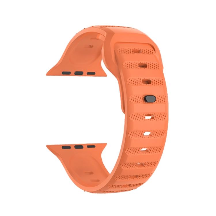 For Apple Watch 8 41mm Dot Texture Fluororubber Watch Band(Orange) - Watch Bands by PMC TechLife | Online Shopping South Africa | PMC TechLife