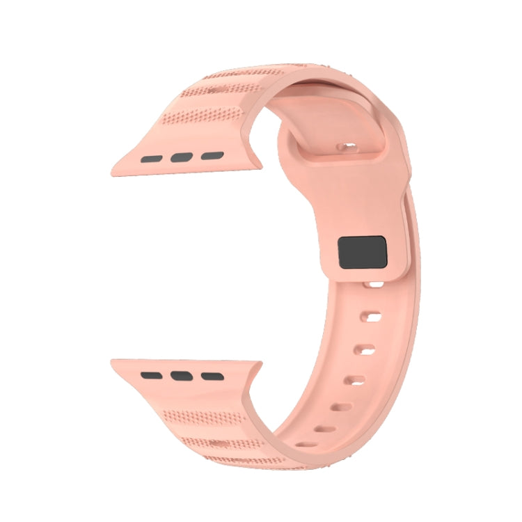 For Apple Watch SE 40mm Dot Texture Fluororubber Watch Band(Nebula Pink) - Watch Bands by PMC TechLife | Online Shopping South Africa | PMC TechLife