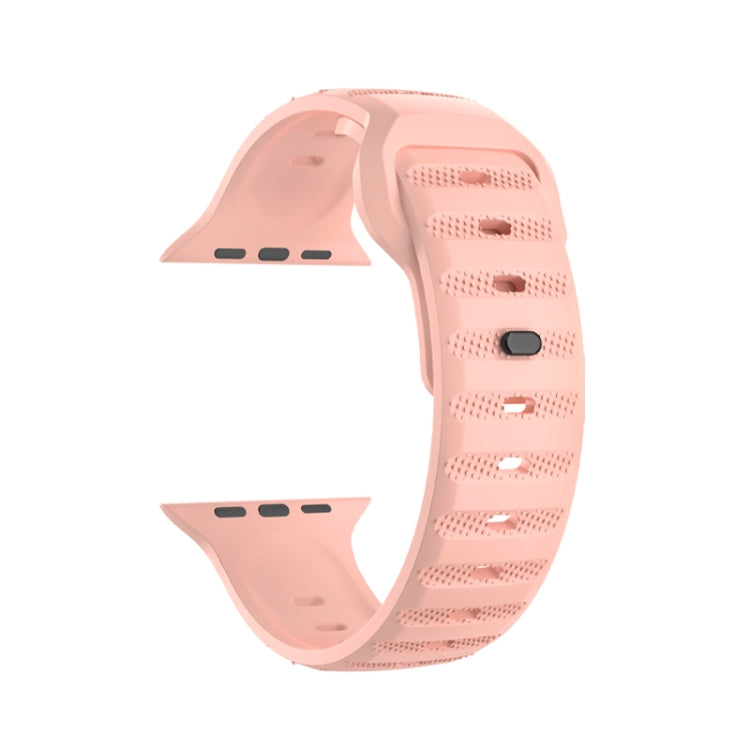 For Apple Watch SE 40mm Dot Texture Fluororubber Watch Band(Nebula Pink) - Watch Bands by PMC TechLife | Online Shopping South Africa | PMC TechLife